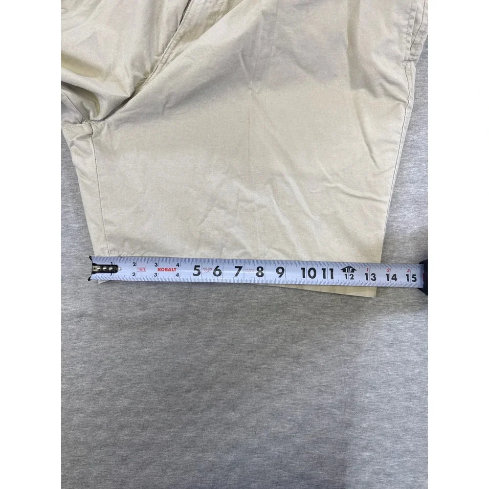 Farah Royal Palm Mens Khaki Pleated Side Elastic Cotton‎ Shorts Size 40 NWT